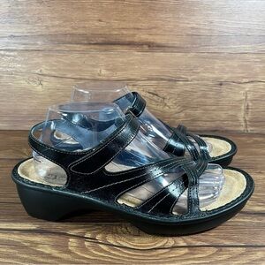 NAOT Paris Black Leather Strappy Sandals Women’s Size 9 (40) Shoes